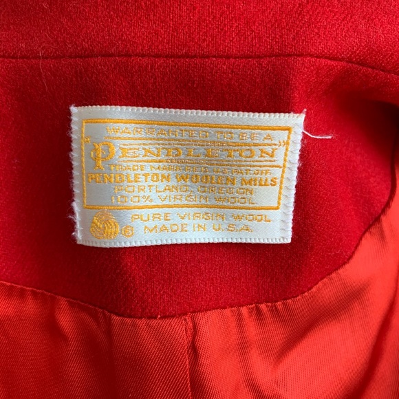 Pendleton red wool blazer size 10 - Picture 4 of 5